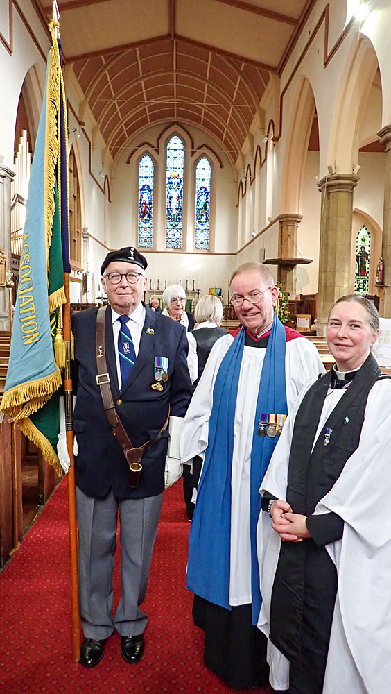 21. Ben, Dr Maj (Retd) Neill Hepburn (RAMC)and our Padre, the Reverend Kate. Mitchell.