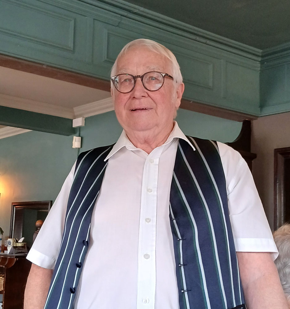 Ben, our Treasurer, looking pleased. Raffle must have made a packet.