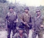 l to r Cpl Jock Grant 1st Black Watch, Andy Hunt, ? from 6 RAR, front ? from 1RNZIR