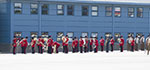 The Corps Band prepares to march on for the Princess Royal Parade.