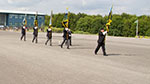 The finalists march off