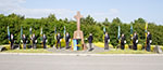 Standards at the Corps Memorial