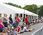 Spectators enjoying the Corps Band